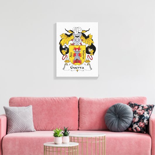 Guerra Family Crest Canvas Afdruk (Insitu (Woonkamer))