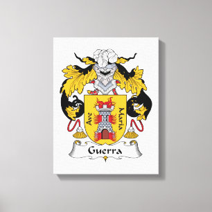 Guerra Family Crest Canvas Afdruk