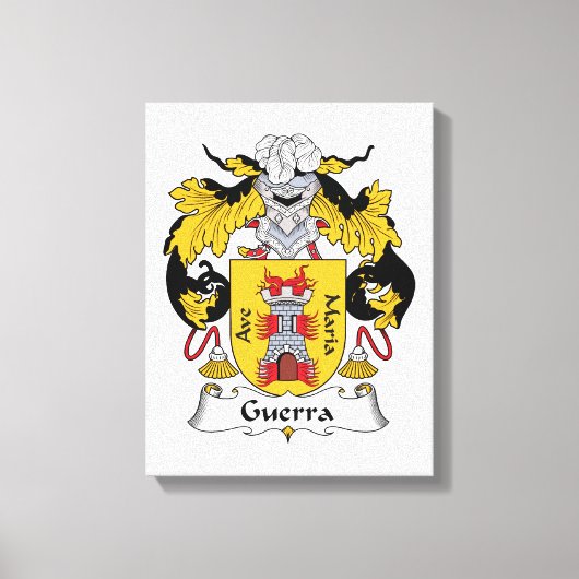 Guerra Family Crest Canvas Afdruk (Voorkant)