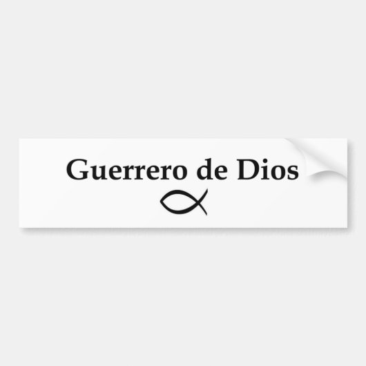 Guerrero de Dios Bumpersticker (Voorkant)