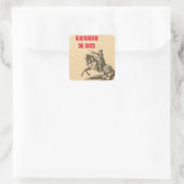 guerrero de Dios Vierkante Sticker (Tas)