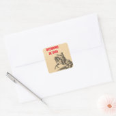 guerrero de Dios Vierkante Sticker (Envelop)