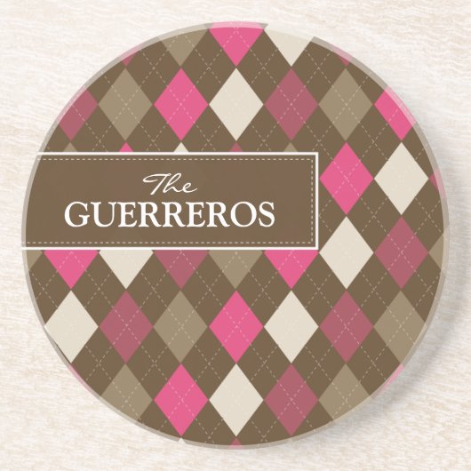 Guerreros Pink/Chocolade Onderzetter (Voorkant)