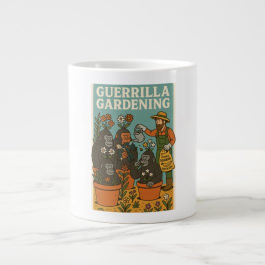 Guerrilla Gardening Grote Koffiekop (Voorkant)
