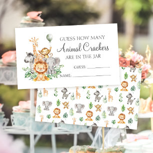 Guess Animal Crackers Safari Baby shower Kaarten