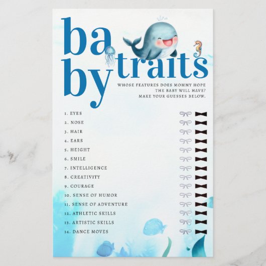 Guess Baby beschikt over douchegame schattige blau Flyer (Voorkant)