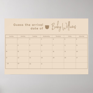 Guess baby date Spel Poster