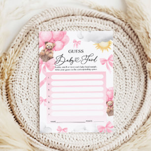 Guess Baby Food Game Kaarten - Baby shower spel