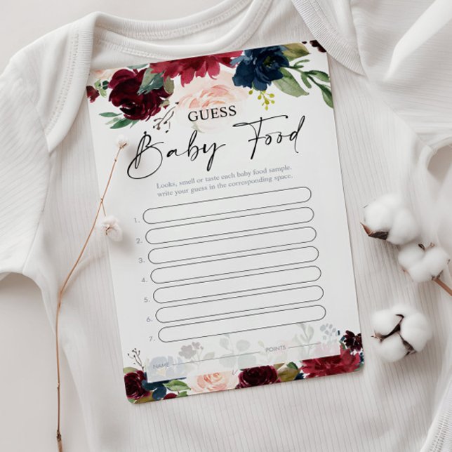 Guess Baby Food Game Kaarten - Baby shower spel (Creator heeft geüpload)