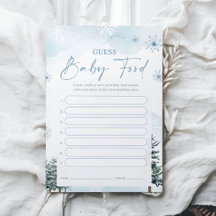 Guess Baby Food Game Kaarten - Baby shower spel