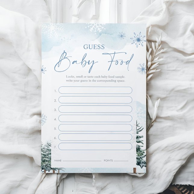 Guess Baby Food Game Kaarten - Baby shower spel (Creator heeft geüpload)