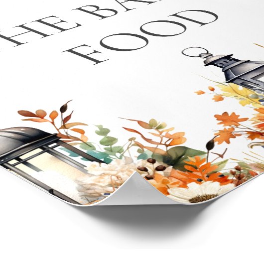 GUESS BABY FOOD Little Pumpkin Baby shower SPEL Poster (Hoek)