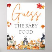 GUESS BABY FOOD Little Pumpkin Baby shower SPEL Poster (Voorkant)