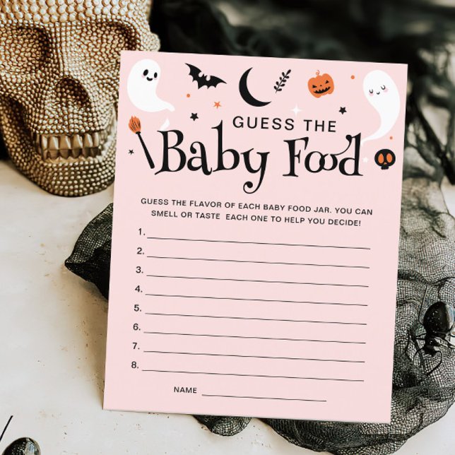Guess Baby Food Roze Halloween Baby shower spel (Creator heeft geüpload)