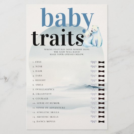 Guess Baby Kenmerken Douche Spel Polar Beer Cub Ma Flyer (Voorkant)