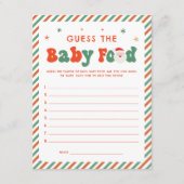Guess Baby Voedsel Kerst Baby shower Spel Kaart (Voorkant)