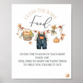 Guess Baby Voedsel Pompoen Rustiek Baby shower Poster (Voorkant)