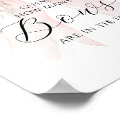 Guess Bows Floral Bow Girl Baby shower spel Poster (Hoek)