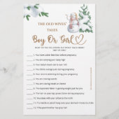 Guess Boy Of Meisje Tales Winter Baby shower Spel (Voorkant)