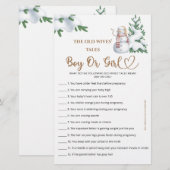 Guess Boy Of Meisje Tales Winter Baby shower Spel (Voorkant / Achterkant)