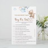 Guess Boy or Girl Tales Teddy Bear Baby shower. (Staand voorkant)