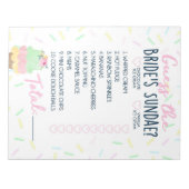 Guess Bride's Sundae Ice Cream Douche Spelpakket Notitieblok (Voorkant)