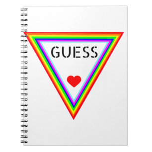 GUESS Heart Design Regenbogenfarbenes Hemd Notitieboek