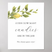 Guess How Many Are in the Jar Shower Game Poster (Voorkant)