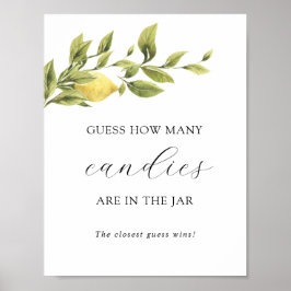 Guess How Many Are in the Jar Shower Game Poster