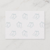 Guess How Many Baby Socks Boy Baby Shower Game Informatiekaartje (Achterkant)