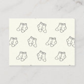 Guess How Many Baby Socks Minimal Baby Shower Game Informatiekaartje (Achterkant)