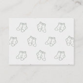 Guess How Many Baby Socks Sage Baby Shower Game Informatiekaartje (Achterkant)