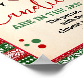 Guess How Many Candies Game Ugly Sweater Sign Poster (Hoek)