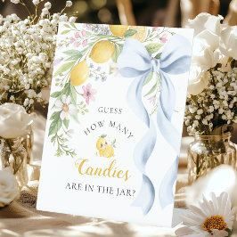 Guess How Many Candies Main Squeeze Bridal Shower Reclamebord Met Voetstuk