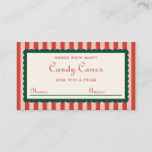 Guess How Many Christmas Holiday Game Card Informatiekaartje (Voorkant)