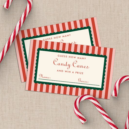 Guess How Many Christmas Holiday Game Card Informatiekaartje