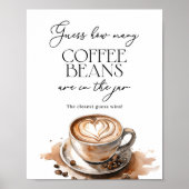 Guess How Many Coffee Beans Party Game Poster (Voorkant)