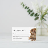 Guess How Many Coffee Beans Shower Game Informatiekaartje (Staand voorkant)
