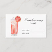 Guess how many corks - Cocktail bridal shower Informatiekaartje (Voorkant)