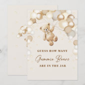 Guess How Many Gummie Bears Are In The Jar Sign Kaart (Voorkant / Achterkant)