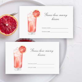Guess how many kisses Cocktail bridal shower Informatiekaartje
