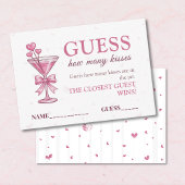 Guess How Many Kisses Game Card A Tiny Bit Engaged Informatiekaartje