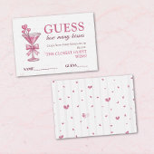 Guess How Many Kisses Game Card A Tiny Bit Engaged Informatiekaartje