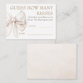 Guess How Many Kisses Game Cards - Chic Bow  Informatiekaartje