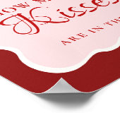 Guess how many Kisses valentine Bridal Shower Sign Poster (Hoek)