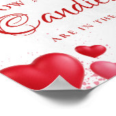 Guess how many Kisses valentine Bridal Shower Sign Poster (Hoek)