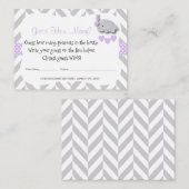 Guess How Many - Purple Elephant Informatiekaartje (Voorkant / Achterkant)