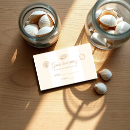 Guess How Many Seashells Bridal Shower Informatiekaartje