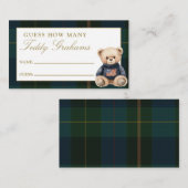 Guess How Many Teddy Grahams Baby Shower Game Informatiekaartje (Voorkant / Achterkant)