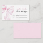 Guess naam veel raden Kaarten boog Baby shower (Voorkant / Achterkant)
